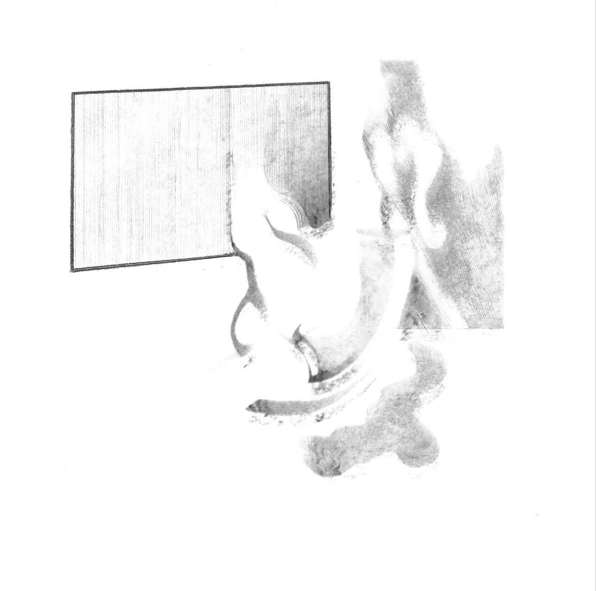 Adictos al p0rn0 II, Grafito sobre papel, 30 x 30 cm, 2025, Antonio Monereo