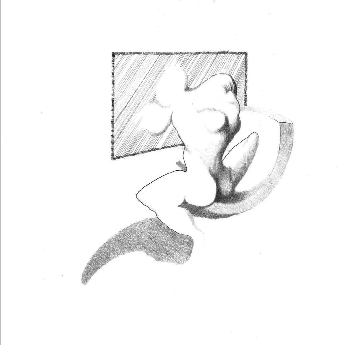 Adictos al p0rn0 III, Grafito sobre papel, 30 x 30 cm, 2025, Antonio Monereo