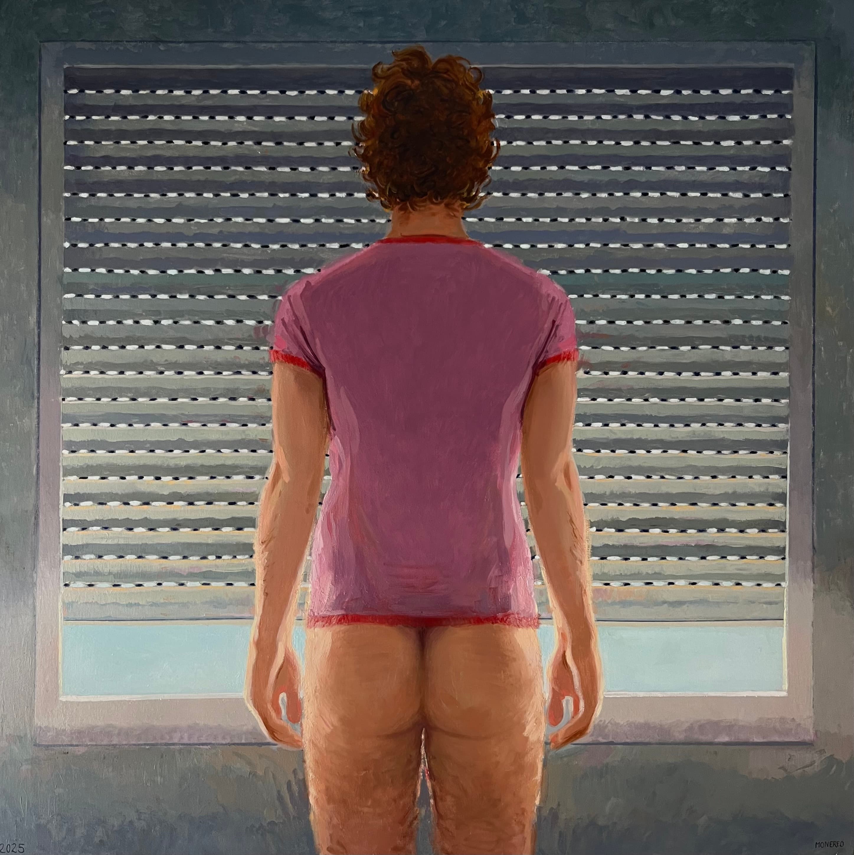 EGO SUM BOOTY MUNDI, Óleo sobre lienzo, 80 x 80 cm, 2025, Antonio Monereo